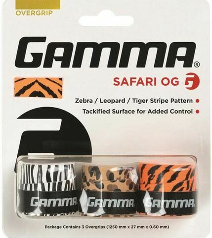 Намотки теннисные Gamma Safari white/brown/orange 3P