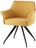 Стул обеденный Feston вращающийся желтый, черные ножки