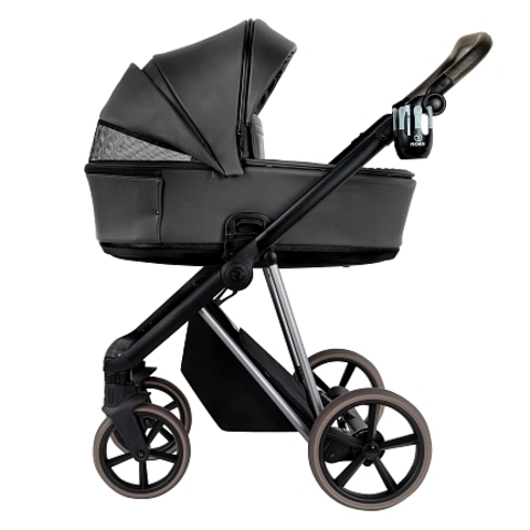 ROAN Коляска 2 в1 Sol Luxury короб + прогулка leather/Woodland Gray/Nickel