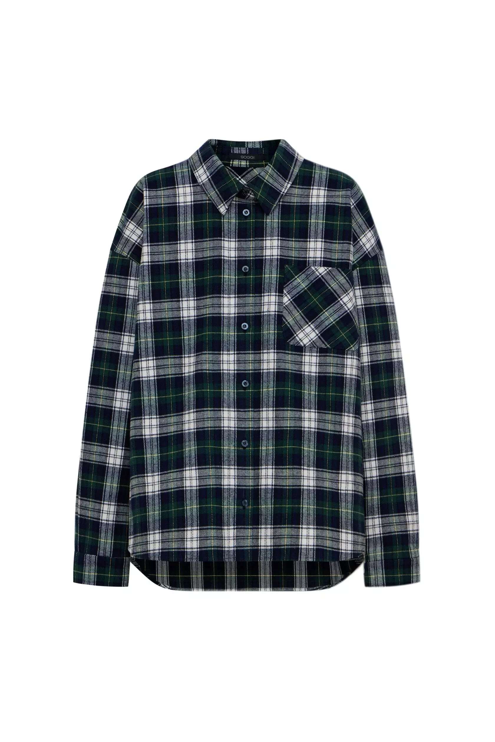 Рубашка в клетку, Сине-зелёная