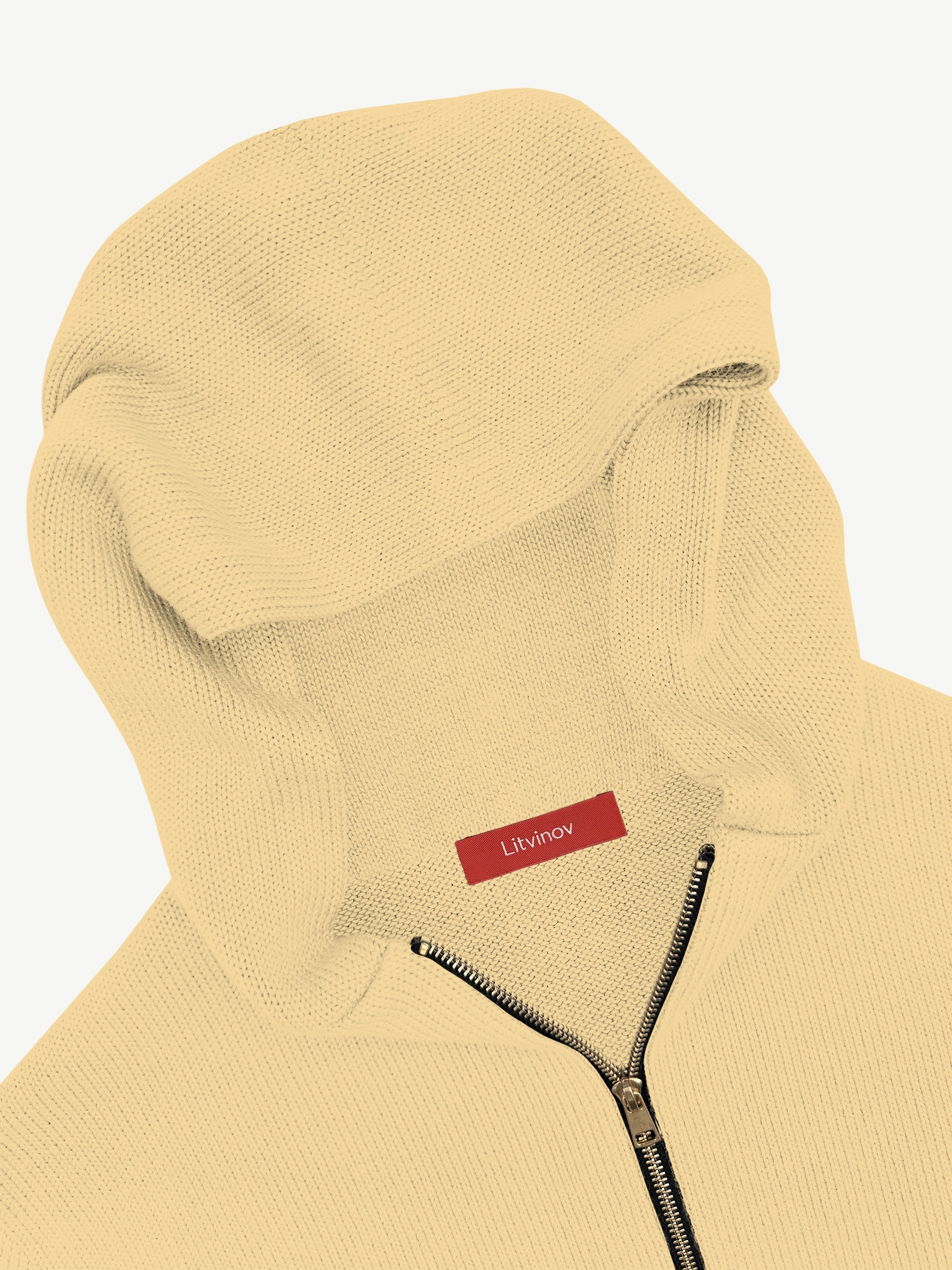 Толстовка на замке из мягкой шерсти