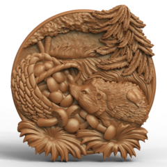 Силиконовый молд Рыба (медальон) № 0475