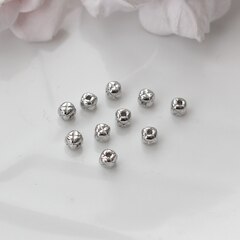 Бусина разделитель (спейсер), 4 мм, родий, 5 штук, Р091