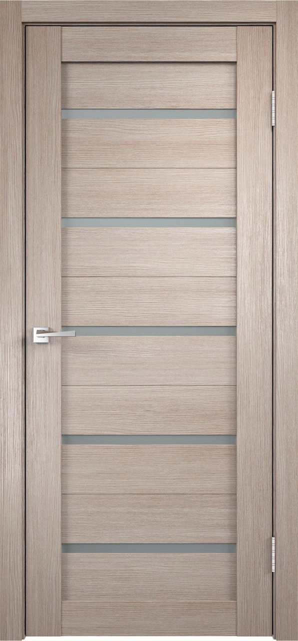 Дверь межкомнатная Велдорис Дуплекс, цвет капучино, экошпон, стекло мателюкс