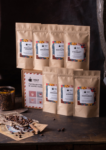 Дегустационный набор натурального кофе в зернах