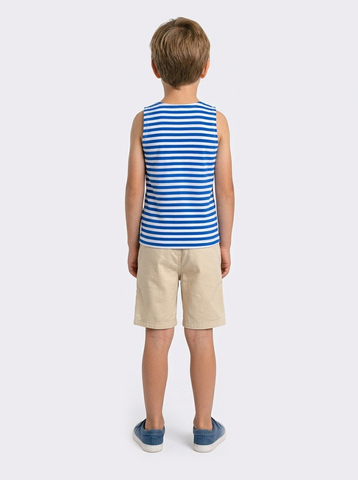 Тельняшка-майка детская х/б голубая