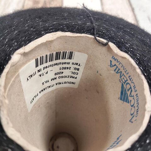 Смесовка с люрексом и пайетками PREZIOSO 1050 черный с блеском