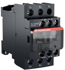 Контактор Prompower PLC1D25BD серии Pulse, ток 25А, 3 полюса, доп контакт 1НО+1НЗ, катушка 24DC