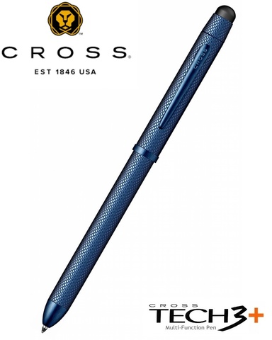 Ручка многофункциональная Cross Tech3 Plus, Dark Blue PVD (AT0090-25)