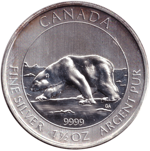 8 долларов Канада. Полярный медведь 2013 г. AU