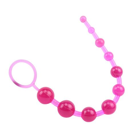 Розовая анальная цепочка с колечком Sassy Anal Beads - 26,7 см. - Chisa Hi-Basic CN-331223110