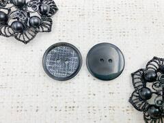 Пуговицы, d 2,5 см, 2 прокола, чёрный