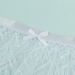 Кружевные трусики с поясом и подвязками для чулок кружевные белые Tender (XL)
