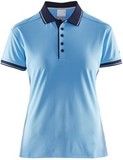 Футболка-поло женская Craft Noble Polo Pique Shirt W голубая