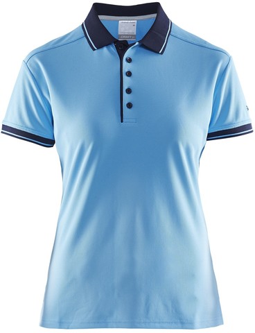 Футболка-поло женская Craft Noble Polo Pique Shirt W голубая