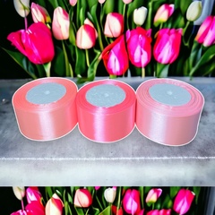 Лента атласная 5 см 25 ярдов (розовый) №04