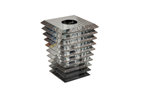 Ваза-подсвечник декоративная 13.5х13.5х19см Garda Decor серая