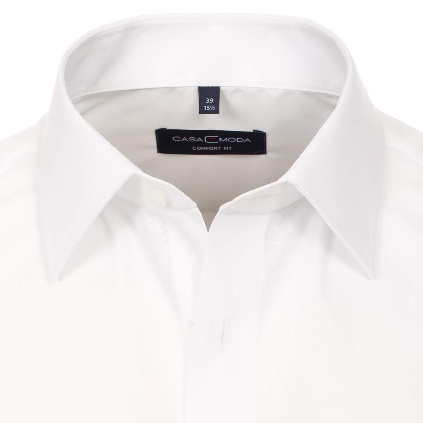 Сорочка мужская Casamoda Comfort Fit 008070-0 белая классическая, короткий рукав
