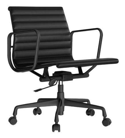 Кресло Eames Style Ribbed Office Chair EA 117 Total Black