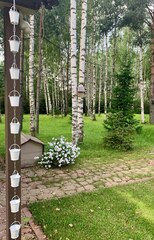 Дождевая цепь «Ведра на цепи», Белые RAL9010
