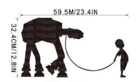 Звездные войны 3D наклейка Шагоход