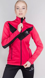 Женский утеплённый лыжный костюм Nordski Base Pink-Black с высокой спинкой