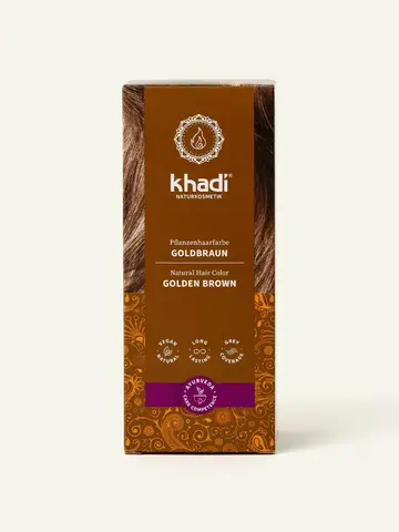 ЗОЛОТИСТО-КОРИЧНЕВЫЙ натуральная краска для волос Khadi Naturprodukte, 100 гр
