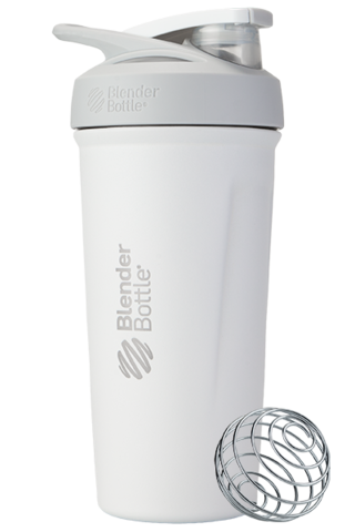 Картинка шейкер Blender Bottle Strada Stainless 709мл White - 1