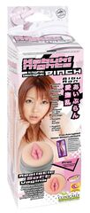 Телесный мастурбатор-вагина в колбе с вибрацией KABUKI NIGHTS TIGHT DELIGHT PINCH - 