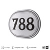 Номерок на дверь квартиры 788, для кабинета, офиса, шильдик 9 х 7 см, серебристый, Айдентика Технолоджи