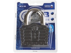 ВС2-34, 76.5 x 34 х 104 мм, дисковый механизм секрета, навесной замок (37220-34)