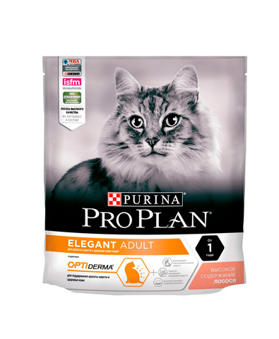 Pro Plan сухой корм для взрослых кошек для шерсти (лосось) 400 г