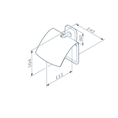 Держатель для туалетной бумаги с крышкой, AM.PM Gem - A90341422