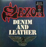 SAXON Denim And Leather (40th Anniversary) (Red W/ Black Splatter) (Винил)