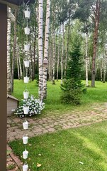 Дождевая цепь «Ведра на цепи», Белые RAL9010