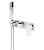 Cezares PORTA-VDM2-01 PORTA-VDM2-01 Встраиваемый смеситель для ванны и душа однорычажный в комплекте с ручным душем на одной площадке, на 3 вывода, исполнение хром