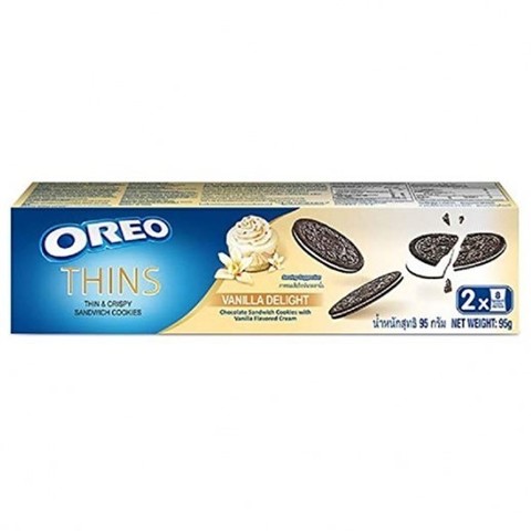 Oreo Thins Vanilla Delight Орео тонкие ванильный десерт 95 гр