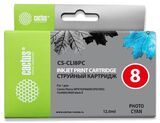 Картридж струйный Cactus CS-CLI8PC светло-голубой (12мл) для Canon Pixma iP6600, iP6600d, iP6700, iP6700d, MP960, MP970, PRO 9000