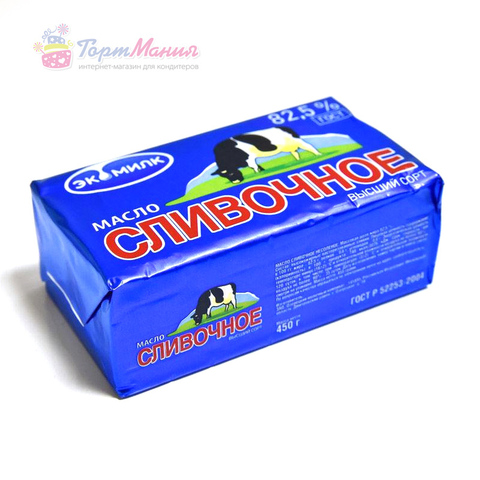 Масло «Экомилк» сливочное 82,5% 450 гр (М)