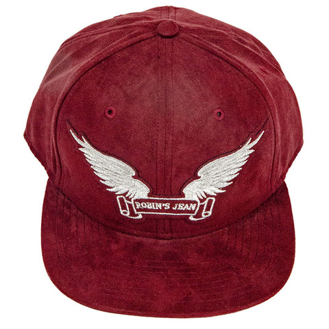 Robin&#39;s Jean | Бейсболка мужская BURGUNDY SUEDE CAP CAP1016 перед