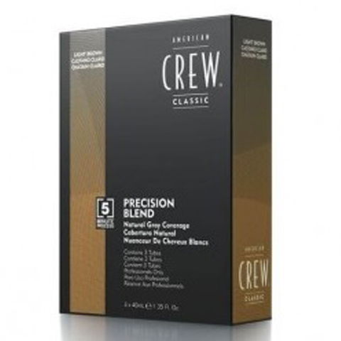 American Crew Precision Blend:Камуфляж для седых волос - пепельный тон 5-6 (Natural Gray Coverage Gray Light Brown)