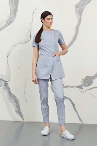 Блуза медицинская женская М272-к серый529
