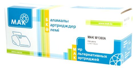 Картридж лазерный MAK© 136A W1360A+CHIP С ЧИПОМ, черный, до 1150 стр - купить в компании MAKtorg