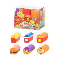 
          Ластик Qihao, цилиндрическая форма, серия "Fastfood", 6 шт