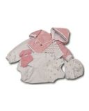 Большой трикотажный комплект (велюр) - Розовый. Одежда для кукол, пупсов и мягких игрушек.