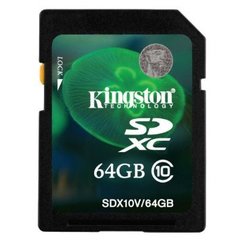 Карта памяти Kingston SDHC Card 64 Gb Class 10