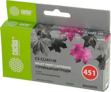 Картридж струйный Cactus CS-CLI451M пурпурный (12мл) для Canon MG6340, 5440, IP7240