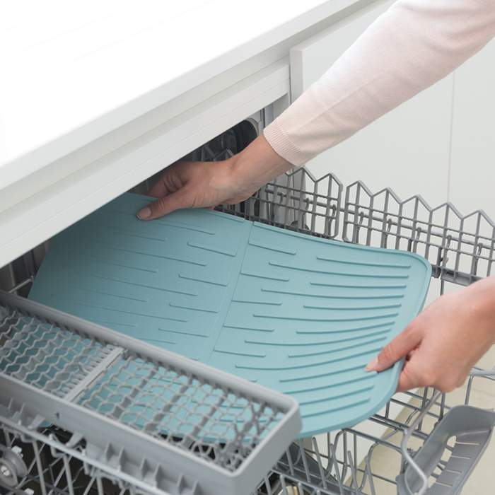 Силиконовый коврик для сушки посуды, Мятный, арт. 117480 - фото 3