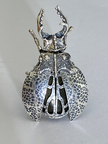 Жук (серебряное кольцо)