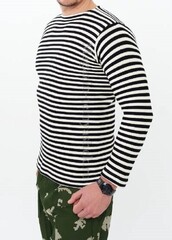 Купить тельняшку двойной вязки - Магазин тельняшек.ру 8-800-700-93-18Тельняшка двойной вязки 100% хлопок ВМФ (черная полоса) ГОСТ МИНОБОРОНЫ в Магазине тельняшек